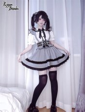 画像5: 【PuppetBombs】Q136格子柄フリルサス付きスカート【30%OFF】 (5)