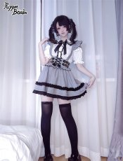 画像6: 【PuppetBombs】Q136格子柄フリルサス付きスカート【30%OFF】 (6)