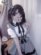 画像9: 【PuppetBombs】Q136格子柄フリルサス付きスカート【30%OFF】 (9)