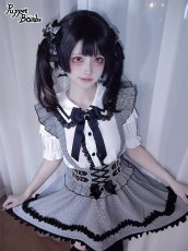 画像10: 【PuppetBombs】Q136格子柄フリルサス付きスカート【30%OFF】 (10)