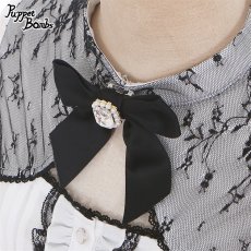 画像2: 【Puppet Bombs】Q138 総レース切り替えスタンドブラウス【30%OFF】 (2)