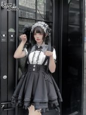 画像7: 【Puppet Bombs】Q138 総レース切り替えスタンドブラウス【30%OFF】 (7)