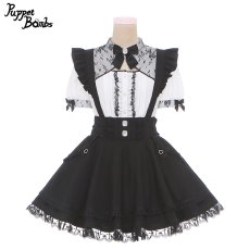 画像3: 【Puppet Bombs】Q138 総レース切り替えスタンドブラウス【30%OFF】 (3)