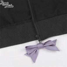 画像3: 【PuppetBombs】Q14オープンショルダーレースアップパーカー (3)