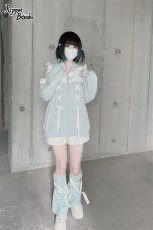 画像9: 【PuppetBombs】Q14オープンショルダーレースアップパーカー (9)