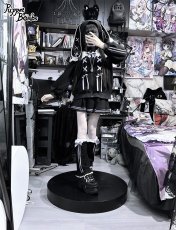 画像27: 【PuppetBombs】Q14オープンショルダーレースアップパーカー (27)