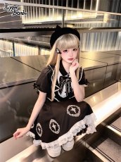 画像12: 【PuppetBombs】Q142 十字架刺繍入りパフ袖ワンピース【30%OFF】 (12)