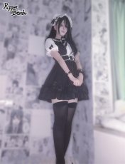 画像5: 【PuppetBombs】Q152 お袖ぷっくりフリルワンピース【30%OFF】【期間限定】 (5)