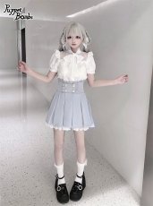 画像10: 【Puppet Bombs】Q154ビジューフリルボックスプリーツスカート【30%OFF】 (10)