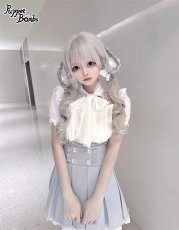 画像6: 【Puppet Bombs】Q154ビジューフリルボックスプリーツスカート【30%OFF】 (6)