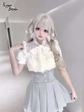 画像5: 【Puppet Bombs】Q154ビジューフリルボックスプリーツスカート【30%OFF】 (5)