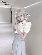 画像7: 【Puppet Bombs】Q154ビジューフリルボックスプリーツスカート【30%OFF】 (7)