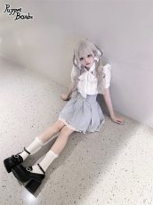 画像9: 【Puppet Bombs】Q154ビジューフリルボックスプリーツスカート【30%OFF】 (9)