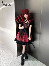 画像11: 【Puppet Bombs】Q157小悪魔チェックハートワンピース【30％OFF】 (11)