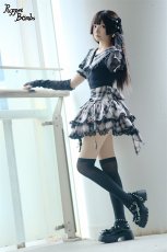 画像13: 【Last one】【Puppet Bombs】Q158 チェック切り替えセーラーベルトデザインワンピース【30％OFF】 (13)