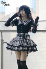 画像11: 【Last one】【Puppet Bombs】Q158 チェック切り替えセーラーベルトデザインワンピース【30％OFF】 (11)