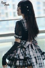 画像8: 【Last one】【Puppet Bombs】Q158 チェック切り替えセーラーベルトデザインワンピース【30％OFF】 (8)