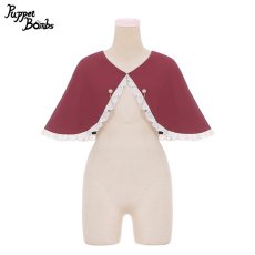画像1: 【Puppet Bombs】Q159 バイカラーチェーン付きケープ【30％OFF】 (1)