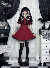 画像11: 【Puppet Bombs】Q161 十字架レースフレアサス付きスカート【30％OFF】 (11)