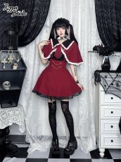 画像10: 【Puppet Bombs】Q161 十字架レースフレアサス付きスカート【30％OFF】 (10)