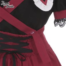 画像3: 【Puppet Bombs】Q161 十字架レースフレアサス付きスカート【30％OFF】 (3)