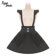 画像1: 【Puppet Bombs】Q163 コルセット風サス付きスカート【30%OFF】 (1)