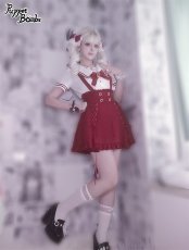 画像13: 【Puppet Bombs】Q165 ビジューボタンレースアップサス付きスカート【30％OFF】 (13)