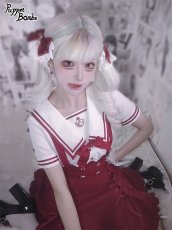 画像6: 【Puppet Bombs】Q165 ビジューボタンレースアップサス付きスカート【30％OFF】 (6)