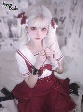 画像8: 【Puppet Bombs】Q165 ビジューボタンレースアップサス付きスカート【30％OFF】 (8)