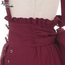 画像2: 【Puppet Bombs】Q165 ビジューボタンレースアップサス付きスカート【30％OFF】 (2)