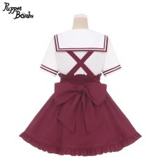 画像5: 【Puppet Bombs】Q165 ビジューボタンレースアップサス付きスカート【30％OFF】 (5)