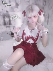 画像12: 【Puppet Bombs】Q165 ビジューボタンレースアップサス付きスカート【30％OFF】 (12)