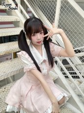 画像7: 【Puppet Bombs】【Last one】Q168レイヤード風パールチェーン付きワンピース【30％OFF】 (7)