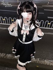 画像10: 【PuppetBombs】Q17 レーシーリボンセーラーワンピースセット【50%OFF】【期間限定】 (10)