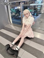 画像6: 【Puppet Bombs】Q171 ロゴ刺繍ボウタイブラウス【30％OFF】 (6)