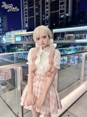 画像5: 【Puppet Bombs】Q171 ロゴ刺繍ボウタイブラウス【30％OFF】 (5)