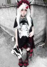 画像11: 【Puppet Bombs】QS72 スタッズクロスチャームチョーカー (11)