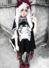 画像8: 【Puppet Bombs】QS72 スタッズクロスチャームチョーカー (8)