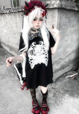 画像9: 【Puppet Bombs】QS72 スタッズクロスチャームチョーカー (9)