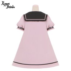 画像2: 【Puppet Bombs】Q178 ハートポケットセーラーワンピース【30％OFF】 (2)