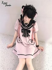 画像9: 【Puppet Bombs】Q178 ハートポケットセーラーワンピース【30％OFF】 (9)