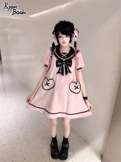 画像6: 【Puppet Bombs】Q178 ハートポケットセーラーワンピース【30％OFF】 (6)