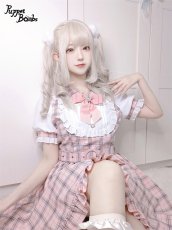 画像11: 【PuppetBombs】Q192 チェック切り替えパフ袖ワンピース【30%OFF】【期間限定】 (11)