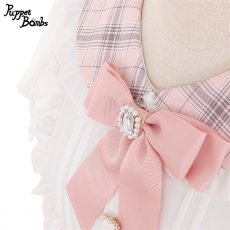 画像3: 【PuppetBombs】Q192 チェック切り替えパフ袖ワンピース【30%OFF】【期間限定】 (3)