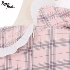 画像4: 【PuppetBombs】Q192 チェック切り替えパフ袖ワンピース【30%OFF】【期間限定】 (4)