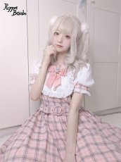 画像10: 【PuppetBombs】Q192 チェック切り替えパフ袖ワンピース【30%OFF】【期間限定】 (10)