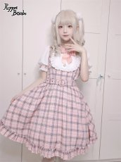 画像7: 【PuppetBombs】Q192 チェック切り替えパフ袖ワンピース【30%OFF】【期間限定】 (7)