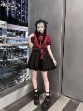 画像8: 【Puppet Bombs】Q194 アシンメトリーデザインフレアスカート【30％OFF】 (8)