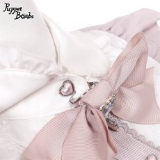 画像4: 【PuppetBombs】Q197 ヨーク切り替えレースパフ袖セットアップ【30％OFF】 (4)