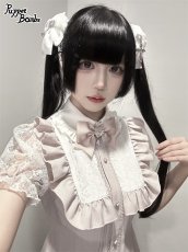 画像7: 【PuppetBombs】Q197 ヨーク切り替えレースパフ袖セットアップ【30％OFF】 (7)